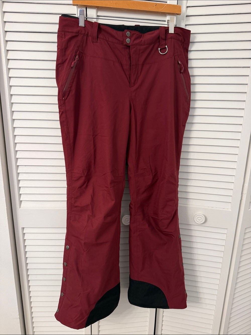 Athleta Burgundy Wide-Leg Outdoor Pants